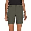 VAYAGER-Womens-Lightweight-Cargo-Shorts-for-HikingCamping-and-Travel-with-6-Pockets-Quick-Dry-Water-Resistant VAYAGER Women's Hiking Cargo Shorts Quick Dry Lightweight Stretch Shorts Golf Fishing Outdoor Casual Shorts Green X-Large