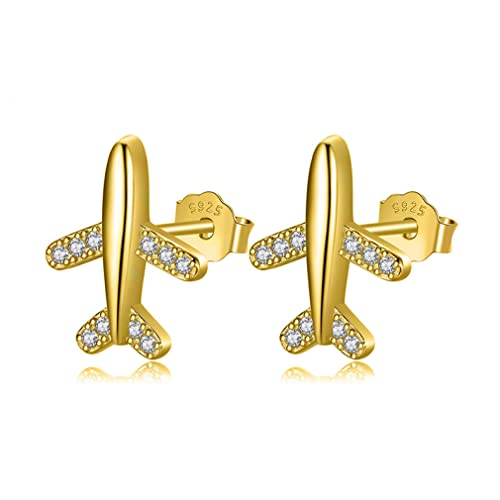 Boucles d'oreilles avion argent 925 bijoux dames chic