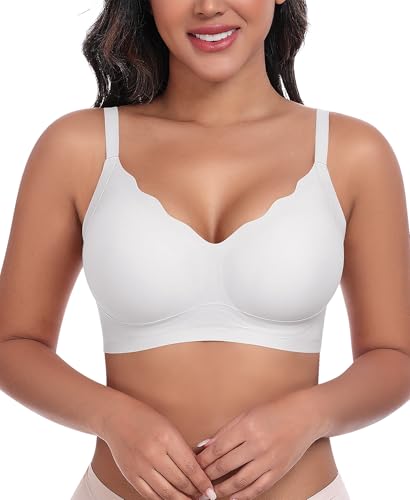 Image of Ganado Seamless Wireless Bras for Women No Underwire Bras Supportive Bralette Padded Comfort T Shirt Bra