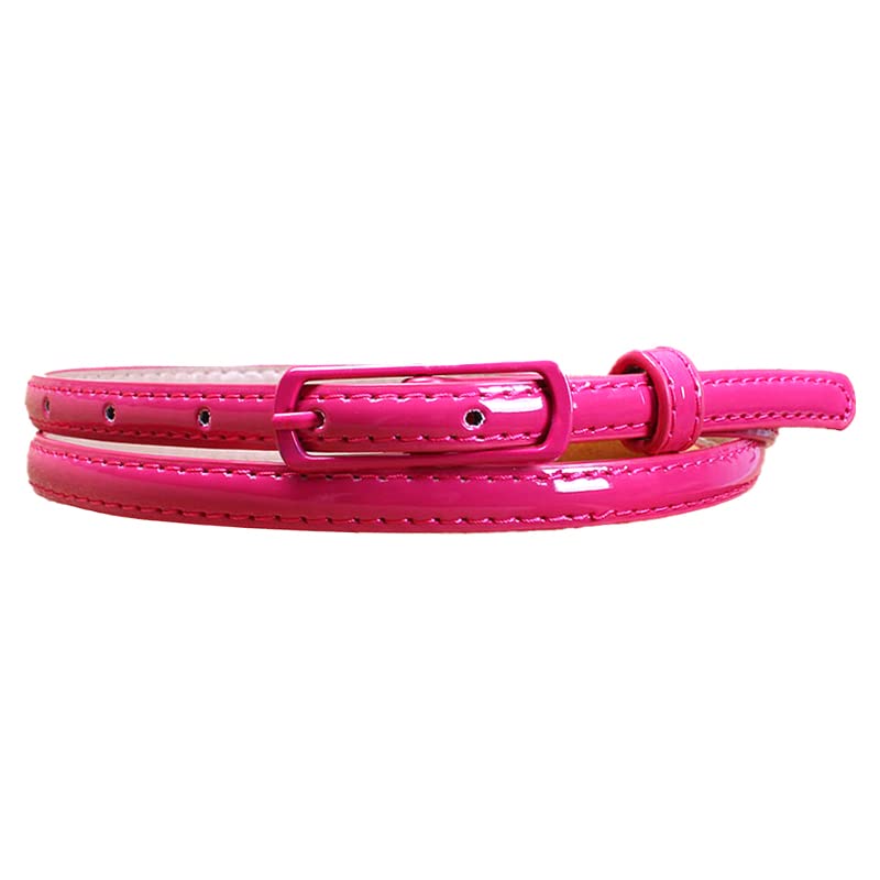 COTIM COYIN Skinny Leather Belt for Women, Waist Belt with Buckle For Dress Jeans-Ladies