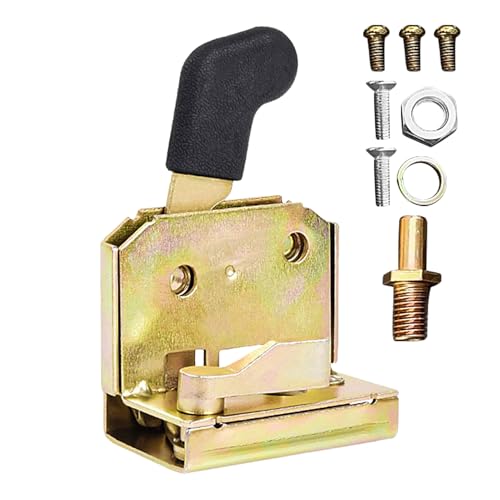 Tractor Door Handle - Loader Door Lock, Safety Handle | Heavy Duty Metal Locking Assembly with Screws, Rustproof Door Hardware for Farm Equipment Cab Entry and Industrial Machinery Access