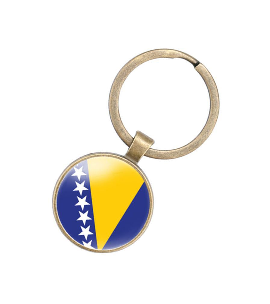 EnigmaGlow World Most Countries Flag Keyring Key Chain Zinc Alloy Keychains Daily Keychain Home Car Keys for Men Women