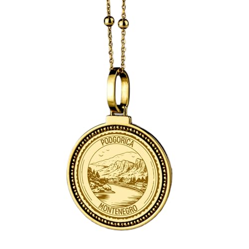 Colgante letra G hebrea de plata 925 y oro de 28 mm con cadena de 45 cm para regalo de joyería