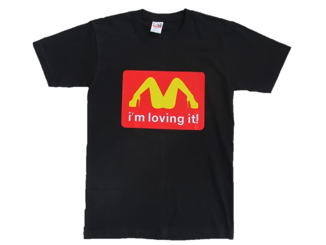 [古着]マクドナルド パロディ「i’m loving it! 」 エロ Tシャツ 2000s アメリカ古着 I'm lovin' it M字開脚 エロ Tシャツ TEE