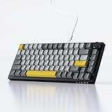 Ajazz AK820 75% Wired Gasket Mechanical Gaming Keyboard with Volume Knob - South Facing LED - PBT Keycaps - Programmable RGB Hot Swap Keyboard