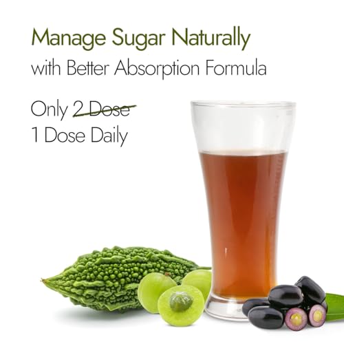 Image of Kapiva Dia Free 2X Juice-1L | New and Improved | Helps Manage Sugar Levels With 6 Powerful Herbs | 100% Ayurvedic Juice with Karela, Jamun & Gudmar | 1 Month Pack
