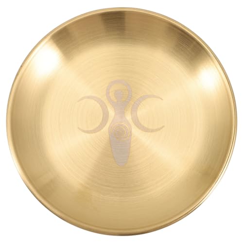 Cabilock Tarot Candle Plate Altar Plate Candle Holder Astrology Candlestick Decorative Candle Stand Pillar Candles Tealight Tray for Home Witchcraft Altar Supplies 14cm