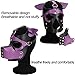 ALMYMM Leather Puppy Mask, Neoprene Puppy Face Muzzle, Removable Full Face Pup Hood Mask, Halloween Mask, Men Cosplay Mask (Purple)
