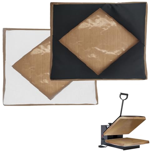 Heat Press Platen Wrap Cover, Upgraded Version, Non-Stick Heat Resistant Teflon Protector for Protecting Sublimation Heat Pressing Machine Plate from Residue, Inks, Adhesives (2Pack 16x20 inch)