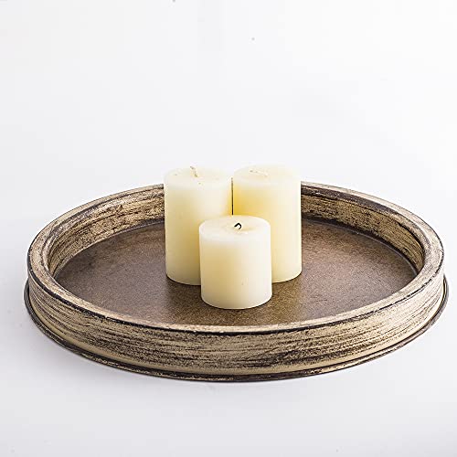 Xiou Rustic Black Candle Holder Tray, Natural Wood Candle Holders, Home Decor Accessories For Christmas Halloween Coffee And Dining Table (Rustic,Small) #TOP2