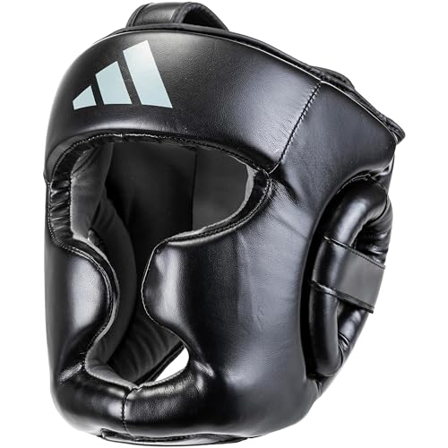 Adidas Speed Kopfschutz - Optimale Stoßdämpfung - Individuell anpassbar - Boxen - Kampfsport - PU Obermaterial - Eva Schaum - Schwarz