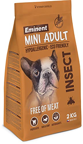 Eminent Mini | Hundefutter mit Insekt | Trockenfutter für Hunde Toy- und Mini- Rassen | Getreidefrei | Hypoallergenes | 1x 2kg