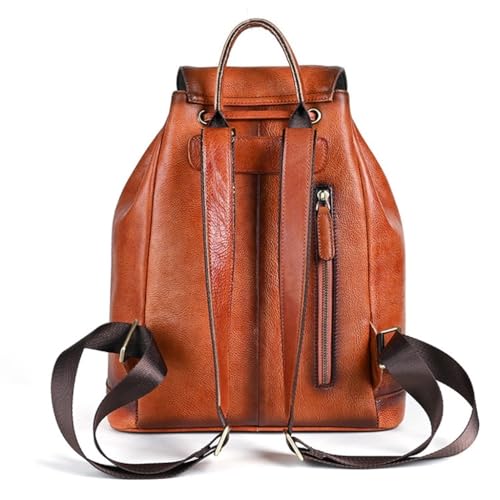 Men Leather Briefcase Shoulder Bag Unisex Backpack Casual Large Capacity Bag3