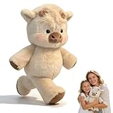 Laufendes Kuscheltier,Running Plushies,Kuh Kuscheltier 16,5 Zoll Interaktive Plüschtier Einer Laufenden Kuh,Beweglichen Beinen,Kann Angst Lindern,Emotionale Unterstützung Anbieten,Geschenk für Kinder