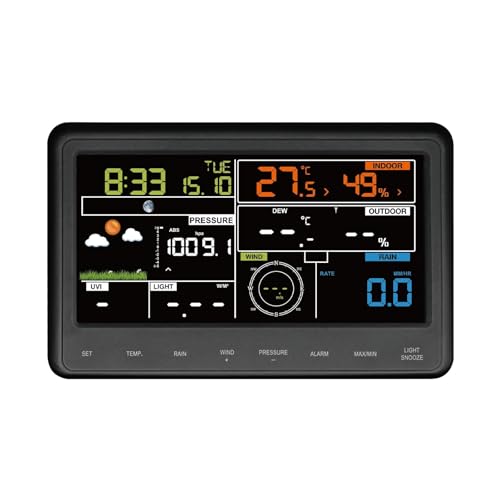 Station météo Wi-Fi domestique avec thermomètre hygromètre baromètre WS2910_C