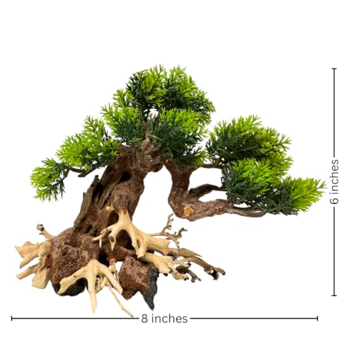 2-Pack Bonsai Driftwood Aquarium Trees on Rock 1X (6