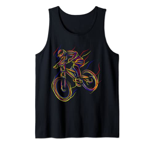 Cyclist Downhill MTB Mountain Bike Cycling Men's Gift Idea Tank Top