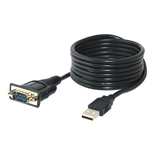 Sabrent USB 2.0 to Serial (9-Pin) DB-9 RS-232 Converter Cable, FTDI Chipset, Hexnuts 6 Feet (SBT-FTDI)