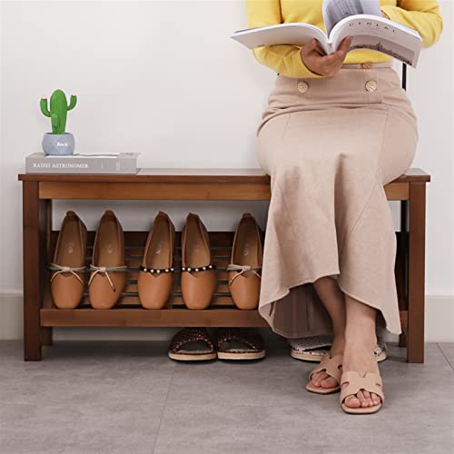 Banc à chaussures en bambou compact pour gagner de la place - 5