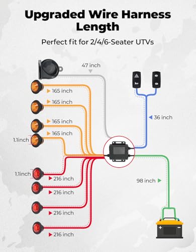 Kit clignotants pour VUTT ATV解决越野无信号灯痛点 预线束带喇叭 - 6