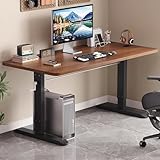 MAAOBR 手動昇降式コンピューターデスク 手動クランク式 デスク ゲーミングデスク スタンディングテーブル 高さ70-110cm 座りスタンドデスク 昇降デスク 幅80/100/120/140/150/160cmx50/60cm pcデスク スタンディングデスク パソコンデスク 在宅ワーク 在宅勤務(クルミ+黒い脚,160x60cm)