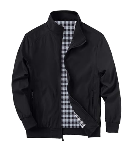 La Mejor Recopilación de Chaquetas para Hombre comprados en linea. 43 VIOPY Chamarra para Hombre Chaqueta Casual de Negocios con Cuello Levantado, Abrigo Informal y Chaqueta de Senderismo