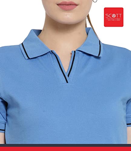 Image of Scott International Women's 100% Pure Organic Cotton Polo Regular Fit T-Shirt