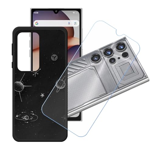 �pGUYAHANYER�P�[�X �K�p���� Oukitel C61 GT + �����K���X�X�N���[���ی�t�B���� �A���ȃ\�t�g�V���R���P�[�X�ی�TPU�J�o�[�̃P�[�X�J�o�[�p �K�p���� Oukitel C61 GT (6.88") - LH98