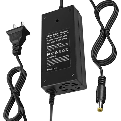 54.6V 2A Electric Charger for 48V 13S Lithium Battery Rad Power Lectric XP 2.0 3.0 Magnum RadRunner RadRover Himiway Cruiser Aventon Ecotric Sondors Hiboy ViVi Jasion eb7 (DC5.5 * 2.1MM)