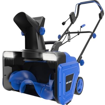 SOYUS Corded Electric Snow Blower - Handles Wet/Heavy Snow, 20-Inch Clearing Path w, Dual LEDs & 180° Chute, 25ft Throw Walk-Behind Snow Thrower for Driveway, Sidewalk, Patio