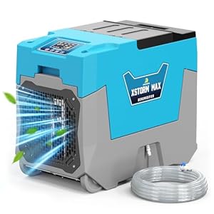 ARGENDON LGR Commercial Dehumidifier with Pump 180 Pints Dehumidifier for Crawl Space Basement Large Space Water Damage Unit Industrial Dehumidifier with Wheel and Handle