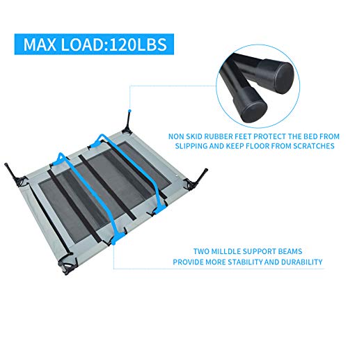 WiseWater Dog Cot Canopy, X Large 48\" X 36\" Dog Cot Bed with Canopy for 120 Lbs Large Dogs with Extra Bag, Portable for Camping, Traveling, Beach, Training, Indoor and Out Door Use - Thumbnail 5
