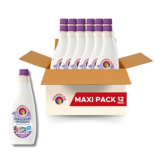 Chanteclair - Sgrassatore Universale Formato Ricarica, Superpotente, Profumo di Lavanda, Formula Originale - 12 Flaconi da 750 ml