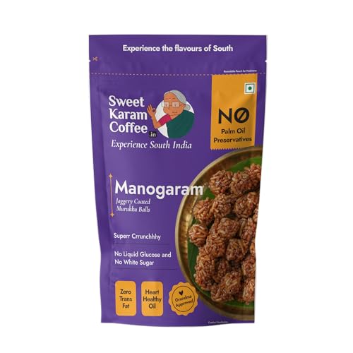 Sweet Karam Coffee - Manogaram (Sweet Murukku) | 200 Grams | Ready-to-Eat Traditional Sweet | Healthy and Tasty Sweet Free From Preservatives, Artificial Colours and Flavours (B0D92FPW4Y) Amazon Price History, Amazon Price Tracker
