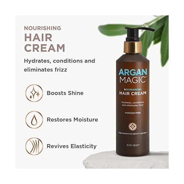 Argan-Magic-Nourishing-Hair-Cream-Hydrates-Conditions-and-Eliminates-Frizz-for-All-Hair-Types-Seals-in-Shine-Made-in-USA-Paraben-Free-Cruelty-Free-85-oz Argan Magic Nourishing Hair Cream - Hydrates, Conditions, and Eliminates Frizz for All Hair Types | Seals in Shine | Made in USA, Paraben Free, Cruelty Free (8.5 oz)