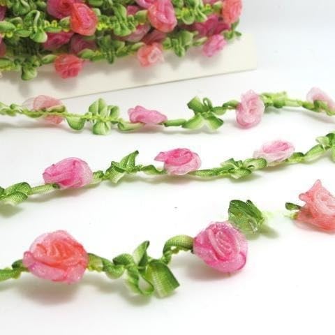 1/2/10 Yard weinrotes Blumenband für Blumensträuße/Carft, handgefertigtes Blumenband zum Einwickeln von Blumenkantenbesatzband, Blumenblattbesatzband