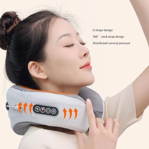 Nackenmassagekissen, Heiße Kompresse, Reduziert Müdigkeit, Fördert Die Entspannung, U-förmiges Elektrisches Massagekissen, Nackenstütze Zum Schlafen, Weich Und Bequem – Bild 5