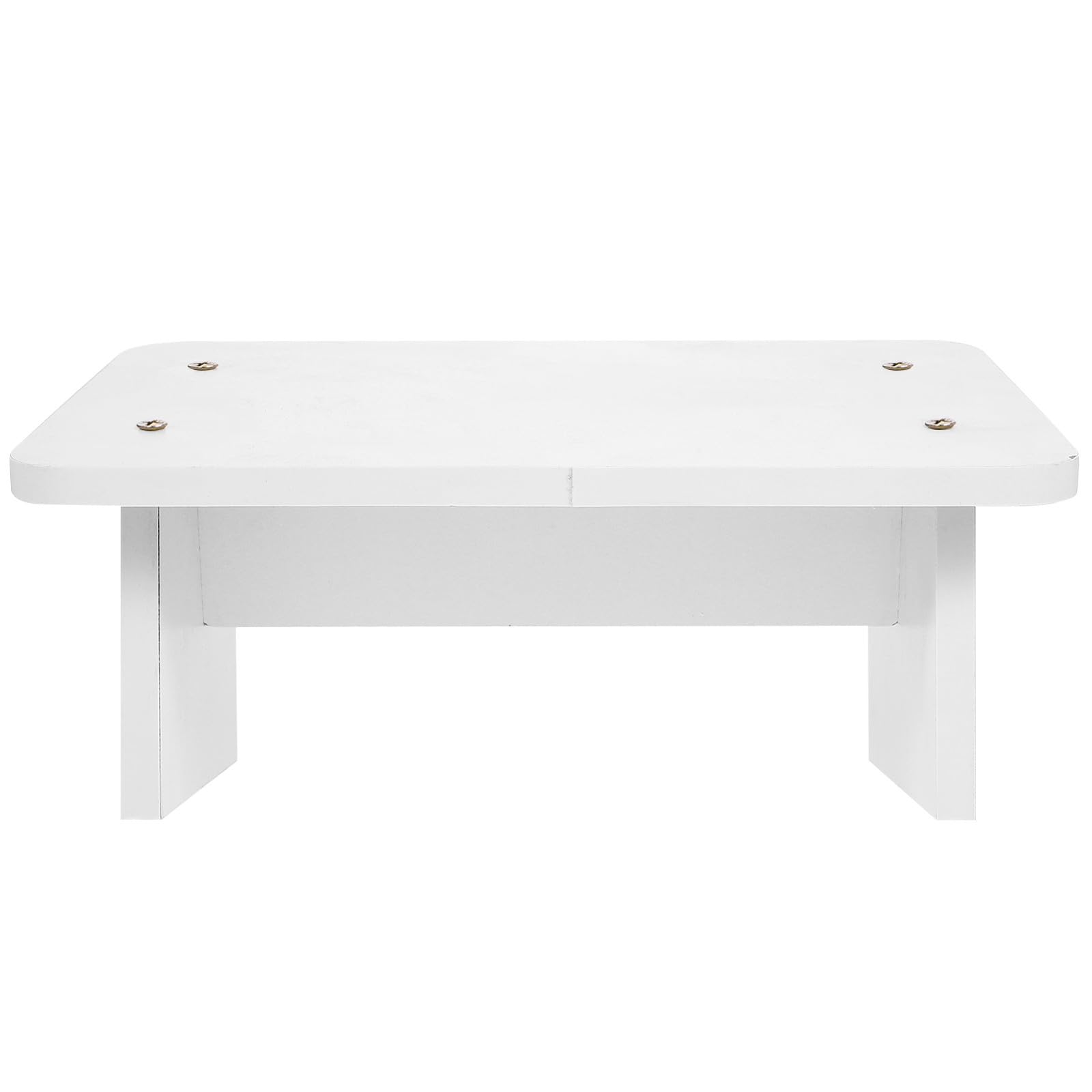 Tabouret Repose-Pied en Bois Blanc Support Ergonomique Table Confort Maison