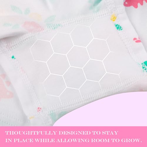 BIG ELEPHANT 10 Pack Toddler Girls' Underwear Boxer Briefs，100% Cotton Super Soft Breathable Panties (3T-10Y)3