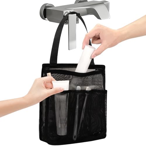 Amazon.com: GGMOVE Hanging Mesh Shower Caddy College with Hooks, Bath ...
