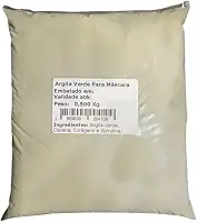 Argila Verde em Pó Para Máscara 500g + Modo de Usar