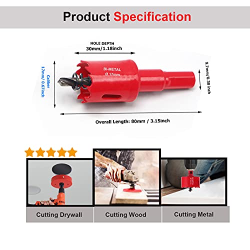 SagaSave (17-200mm) HSS Bi-Metal Hole Saw with Corn Hole Drilling Cutter - Image 2