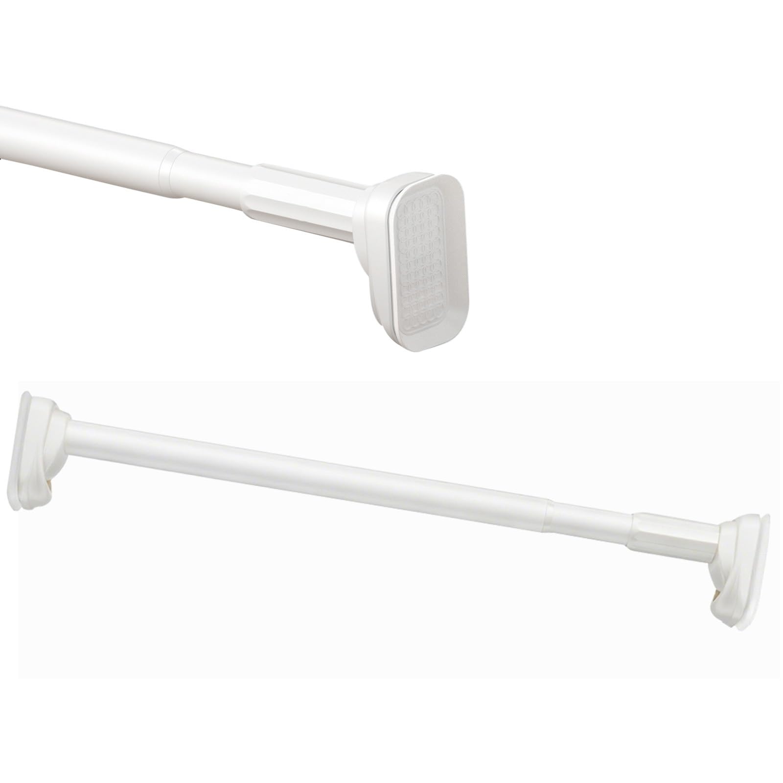Tringle à rideaux réglable - 40 500 cm - Sans perçage - Tringle à rideau de douche télescopique - Pour salle de bain, fenêtre, porte, armoire - Blanc - 410 500 cm