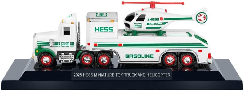 Hess 2025 Mini Collection – Limited Edition 5-in-1 Miniature Toy Trucks & Trailers with Lights, Moving Parts, Display Bases