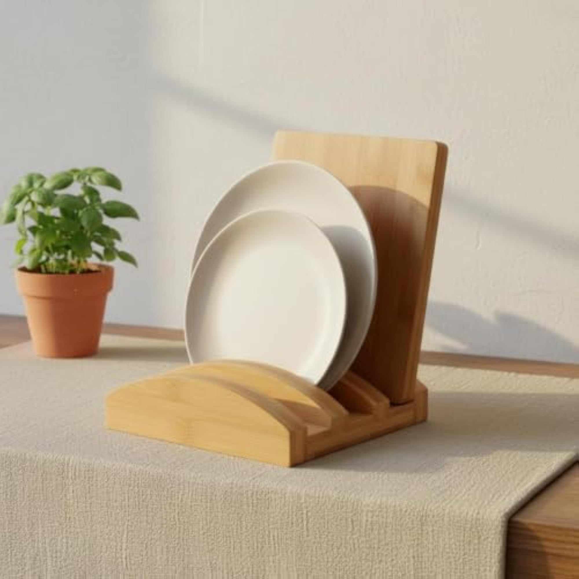 Bamboo Multi-Functional Cutting Board Holder