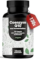 Coenzym Q10 Kapseln hochdosiert - 130 Kapseln - 200mg pro Kapsel, vegan, aus Fermentation- Coq10 - produziert in Deutschland - Verpackung kann variieren