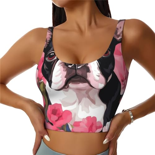 Women Girls Cozy Sports Bra U-Shaped Back Tank Tops Tops Shirts for Training