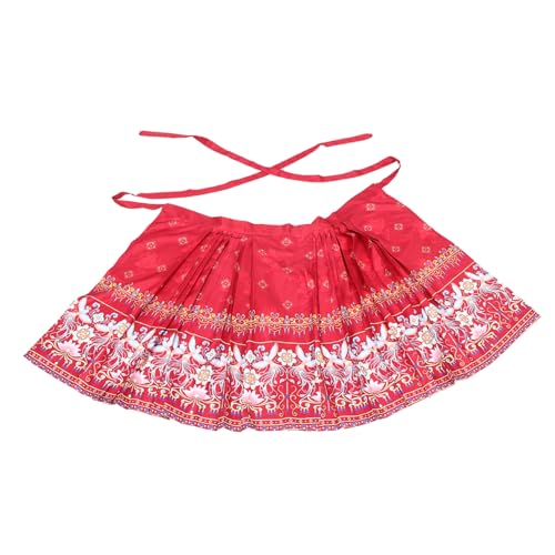 Vestido Hanfu para Niñas Gasa Rojo Reutilizable Resistente Disfraz