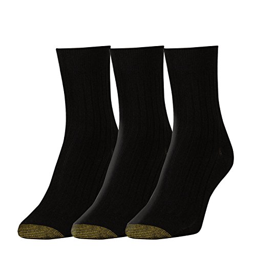 GOLDTOE Women's Non Binding Salon Short Crew Socks 3 Pack
