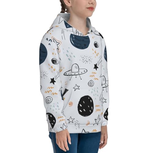 Cartoon Planets Kids Pullover Hoodies Boys Sweatshirts Girls Athletic Clothes with Pocket3